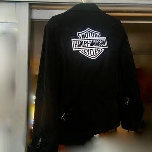 LIKE NEW Women's Black Harley Davidson Motorcycle Riding Jacket SzS